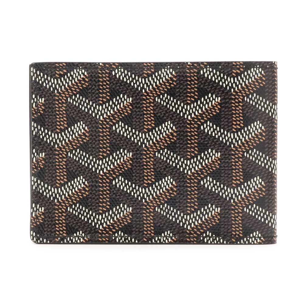 GOYARD Victoire Insert Card Holder/Card Case, Herringbone Pattern Leather, Bl...